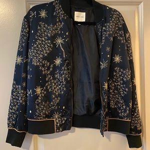 Urban Outfitters Navy/Black Embroidered Jacket